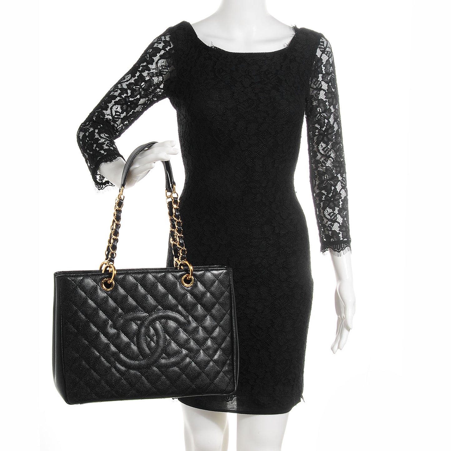 Caviar Grand Shopping Tote GST Black