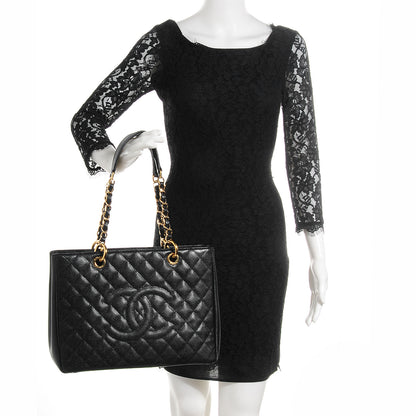 Chanel Caviar Grand Shopping Tote GST Black 2 of 7
