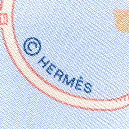 Hermes Silk Do Re Boucles Twilly Bleu Ciel Blue Cob 4 of 6