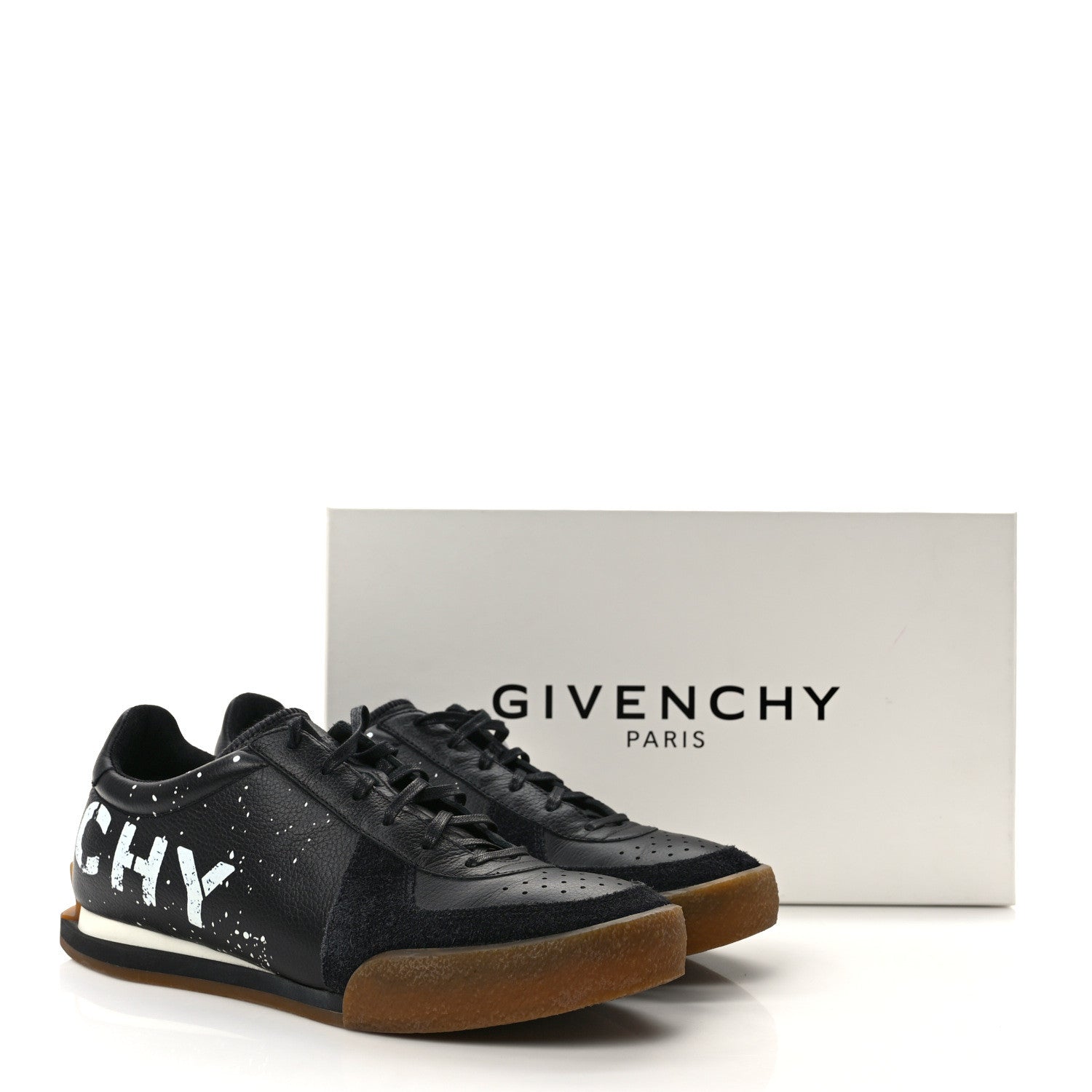 Givenchy Calfskin Mens Set 3 Logo Tennis Sneakers 41 Black White 12 of 12