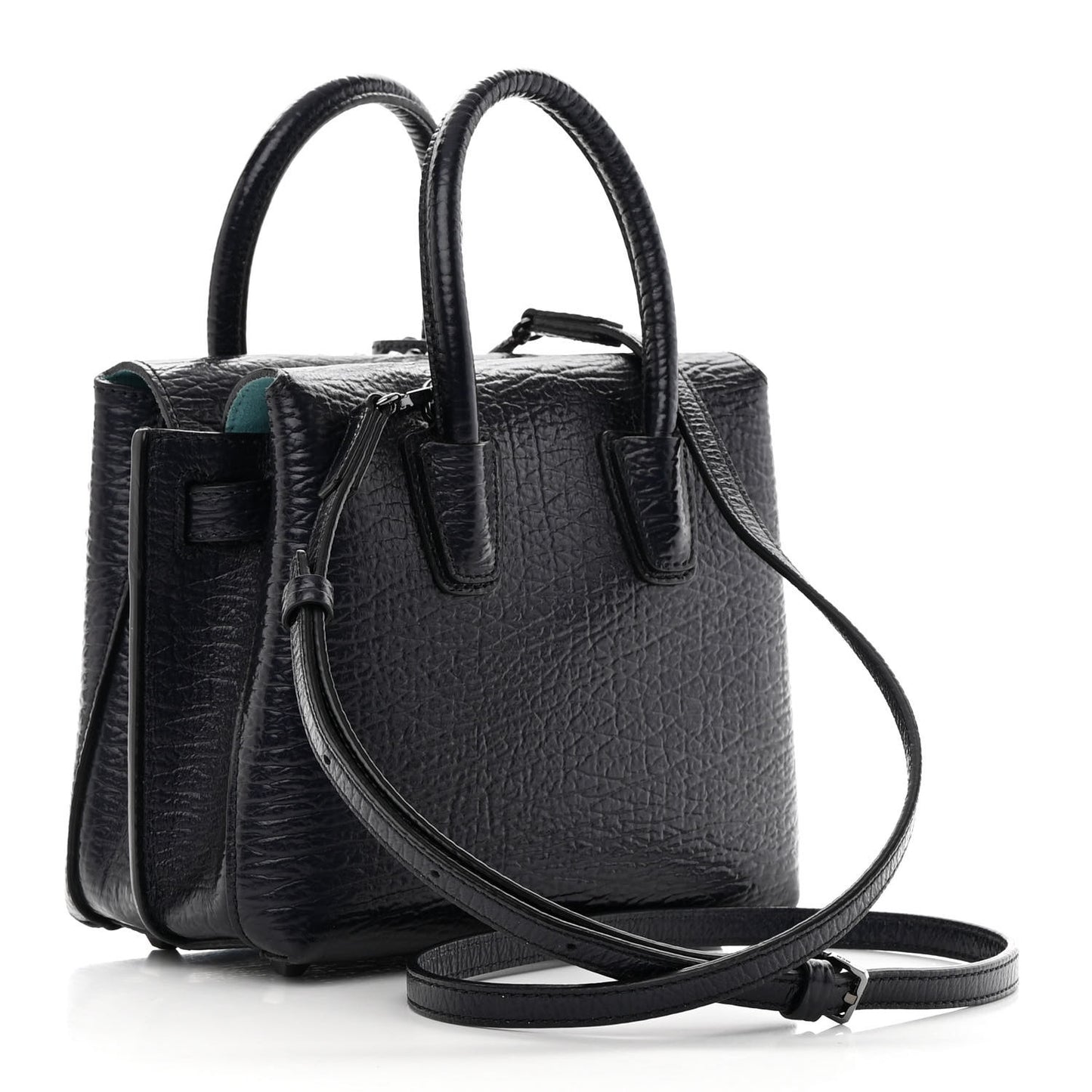 Calfskin Studded Mini Milla Tote Blue