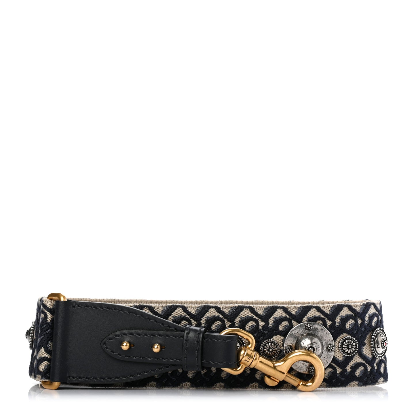 Oblique Studded Shoulder Strap Blue