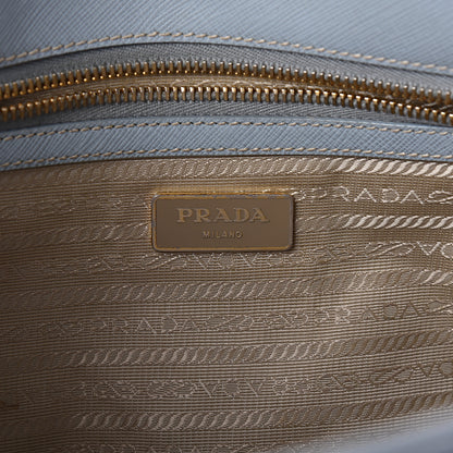 Prada Saffiano Small Galleria Double Zip Tote Lago 6 of 16