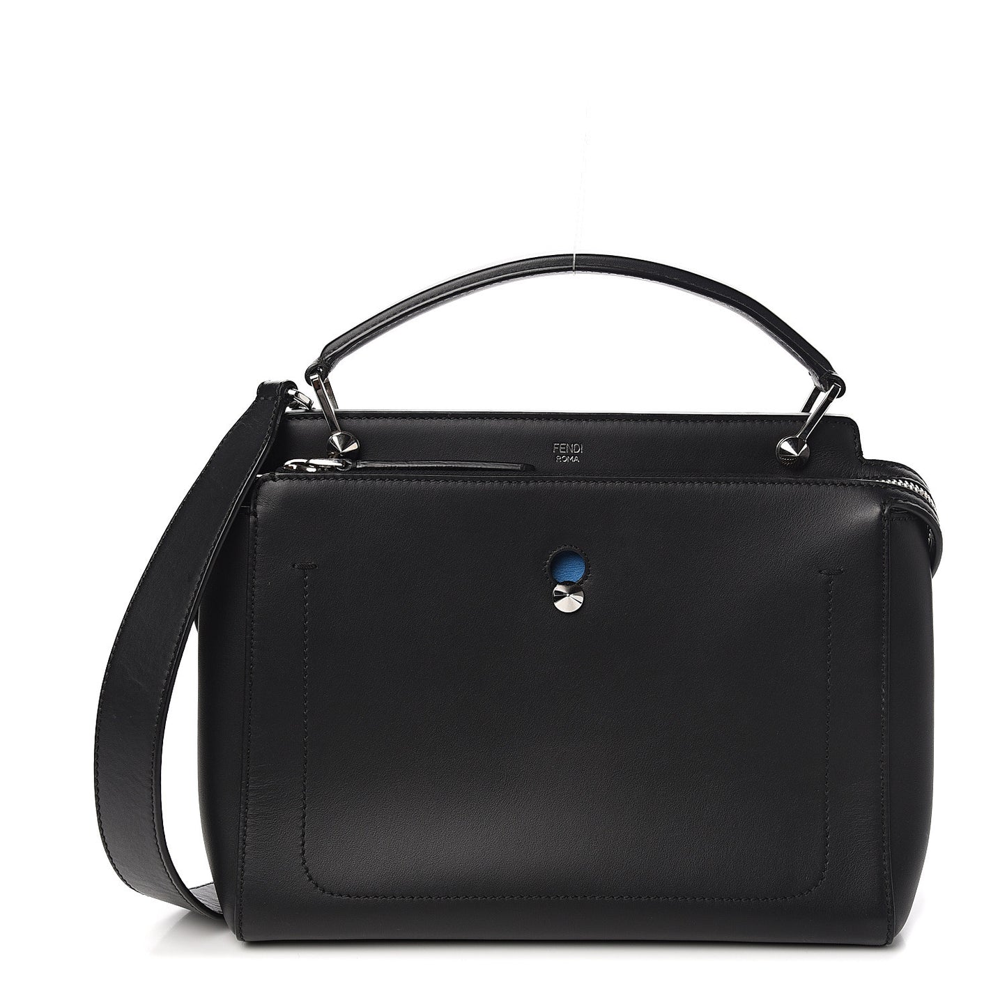 Vitello Baltico Dolce DotCom Satchel Black Blue Royal