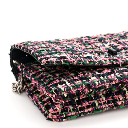 Chanel Tweed Quilted Reissue Wallet On Chain WOC Pink Multicolor 10 of 12