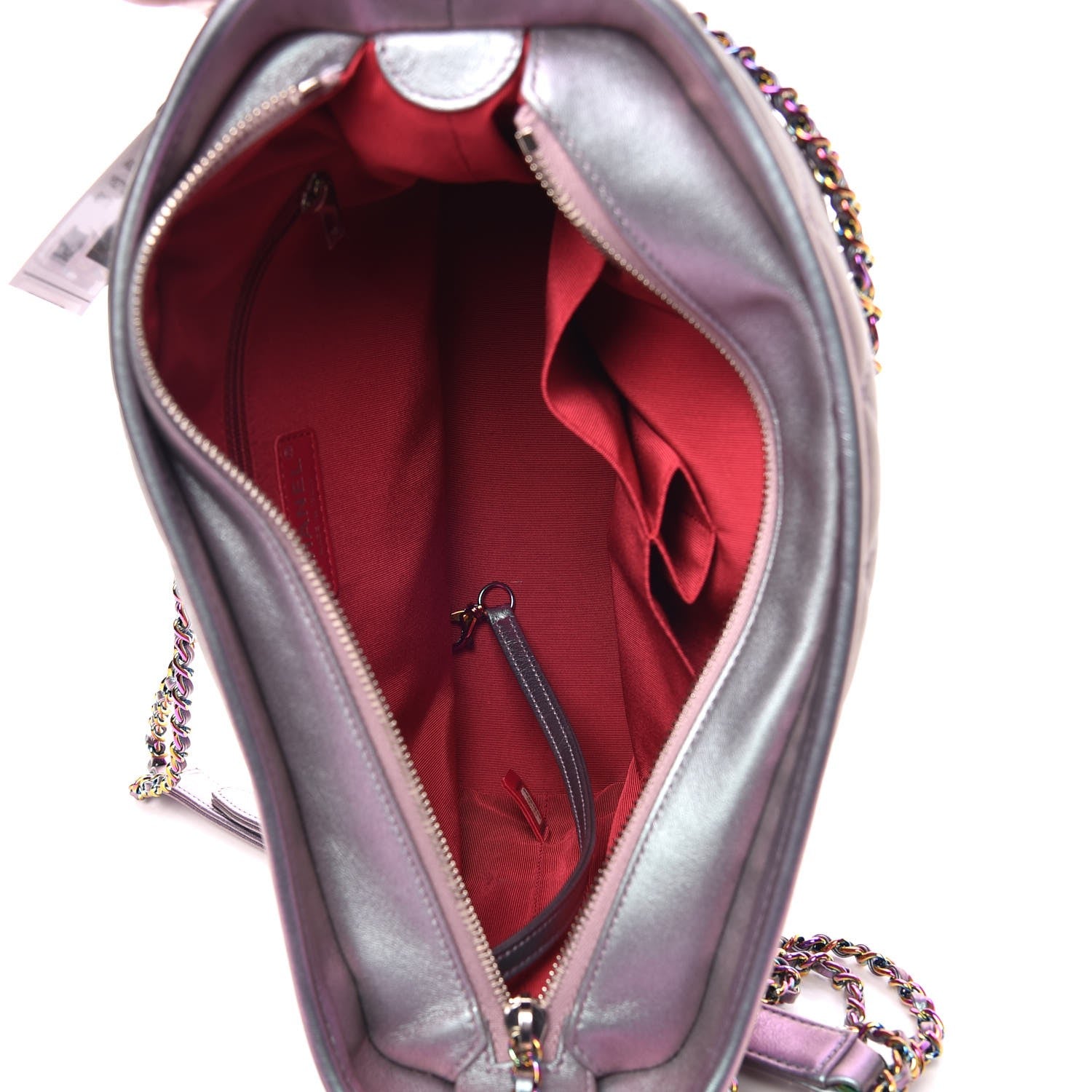 Chanel Iridescent Lambskin Calfskin Quilted Medium Gabrielle Hobo Light Purple 5 of 8