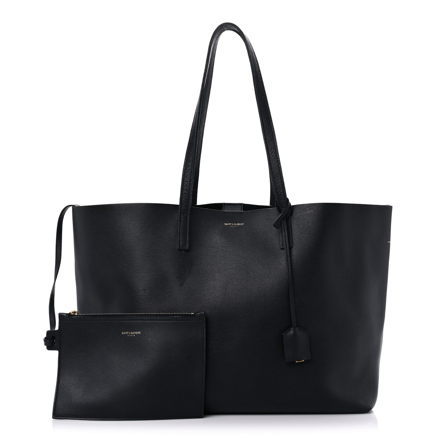 Calfskin Large Shopping Tote Black