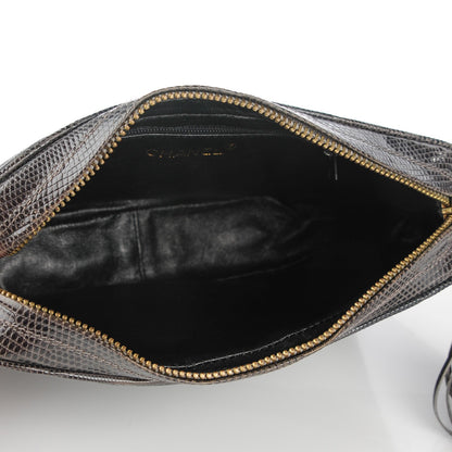 Chanel Lizard Quilted Tassel Camera Case Dark Grey 5 of 8