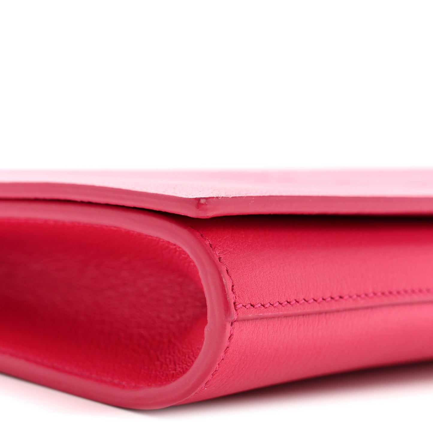 Calfskin Monogram Large Belle De Jour Clutch Lipstick Fuchsia
