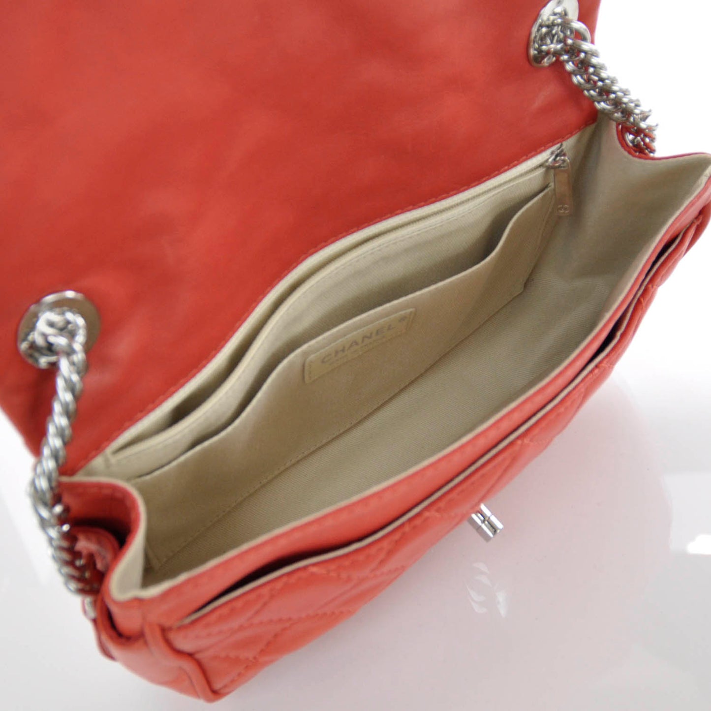 Lambskin Icons Secret Label Medium Flap Red