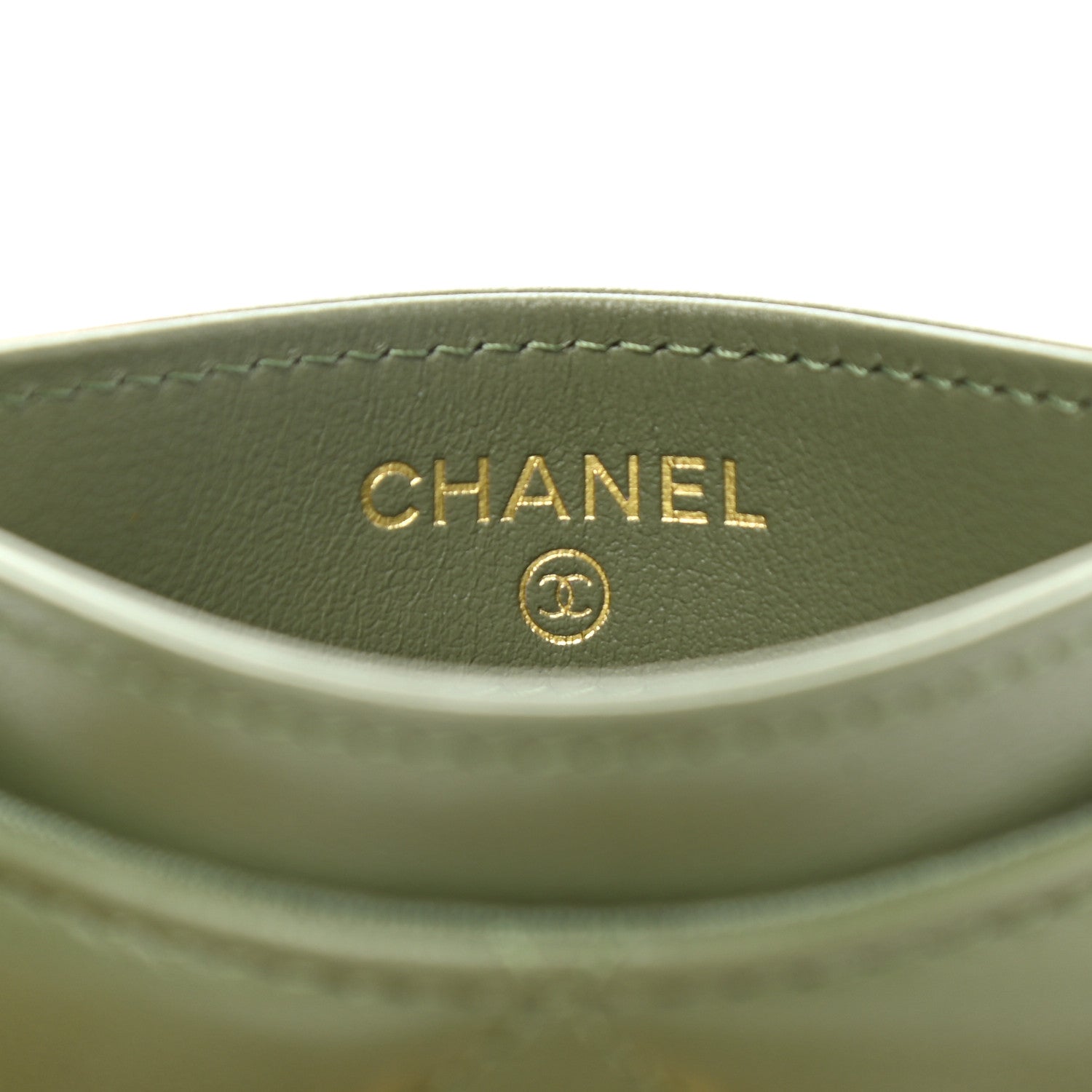 Chanel Lambskin Quilted Chanel 19 Card Holder Green 6 of 8