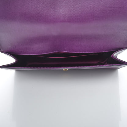 Saint Laurent Textured Calfskin Y Ligne Clutch Purple 7 of 11