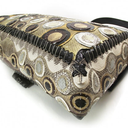 Fendi Extra Large Snakeskin Circles Baguette Bag 5 of 12