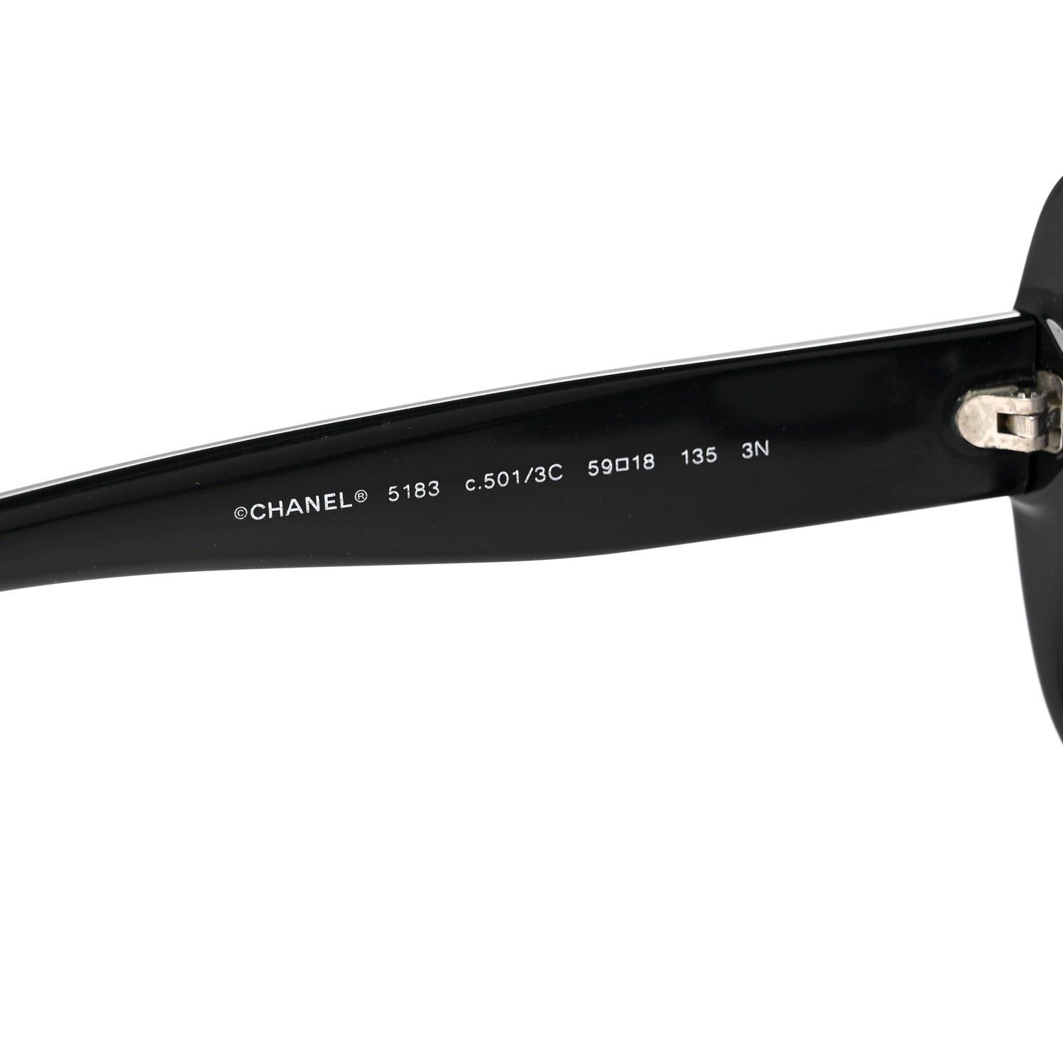 Chanel Acetate Polarized CC Sunglasses 5183 Black 5 of 8