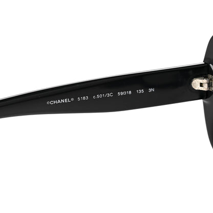 Chanel Acetate Polarized CC Sunglasses 5183 Black 5 of 8