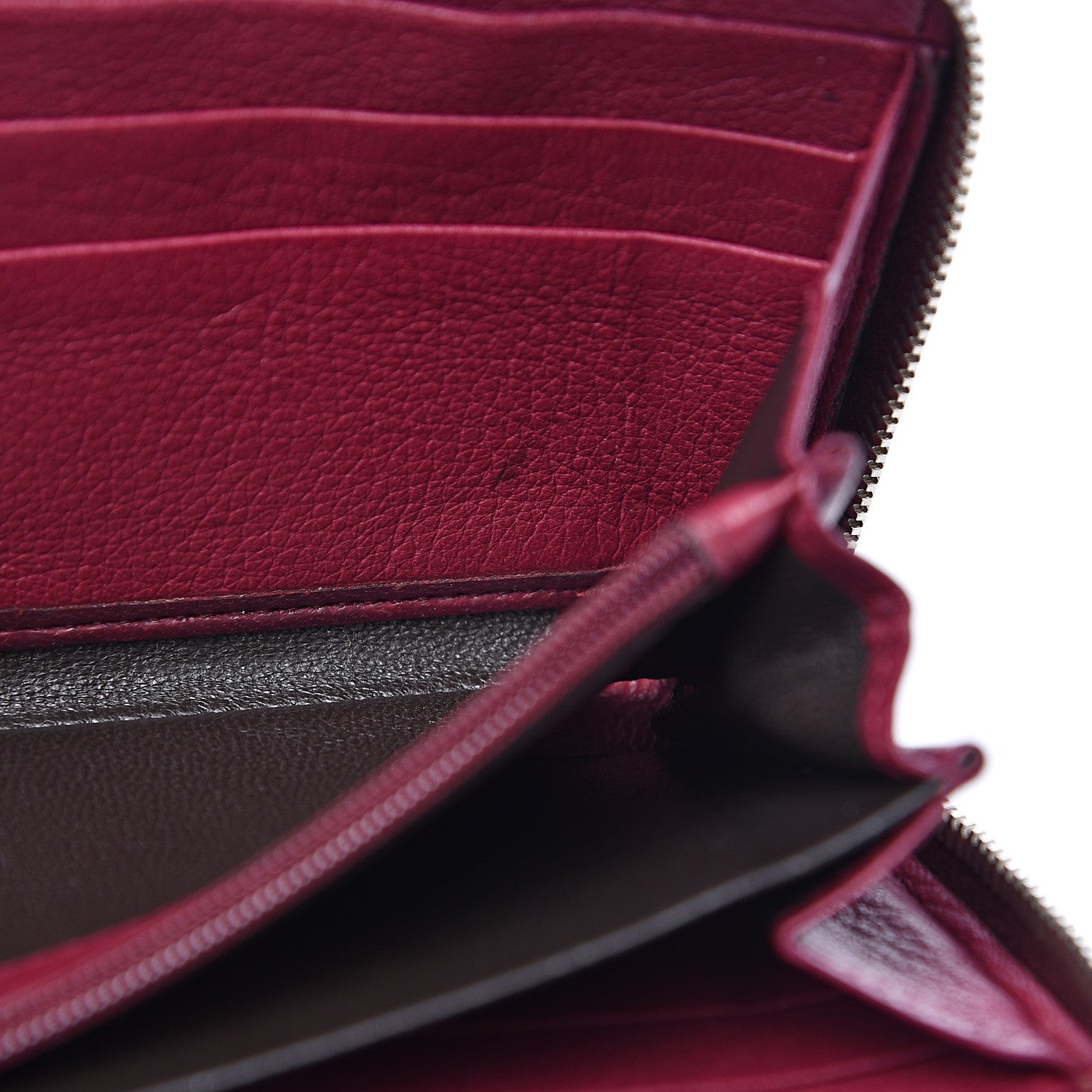 Gucci Pebbled Calfskin Soho Zip Around Wallet Cherry Gloss 14 of 15