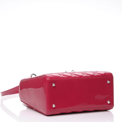 Christian Dior Patent Cannage Medium Lady Dior Fuchsia 4 of 8