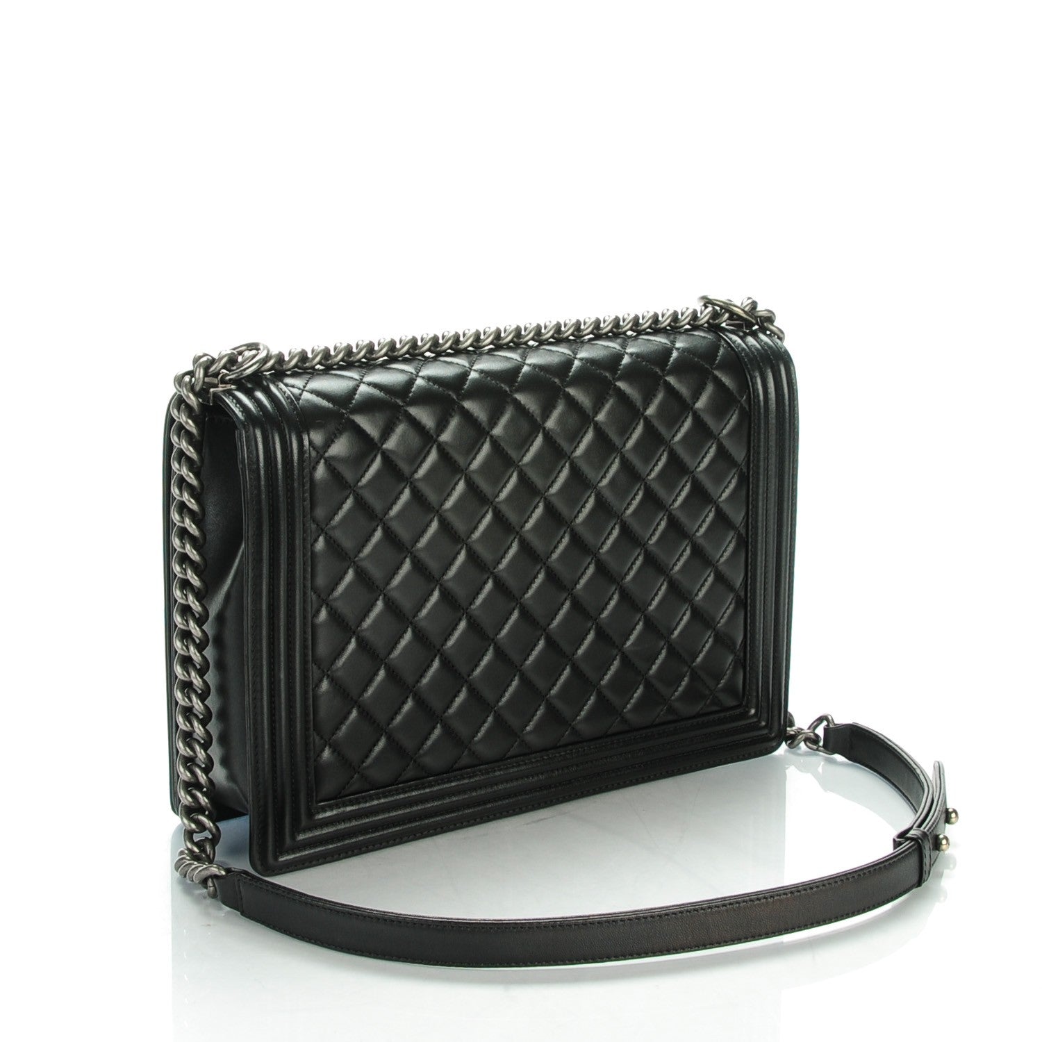 Chanel Lambskin Quilted Large Boy Flap Black 3 of 7
