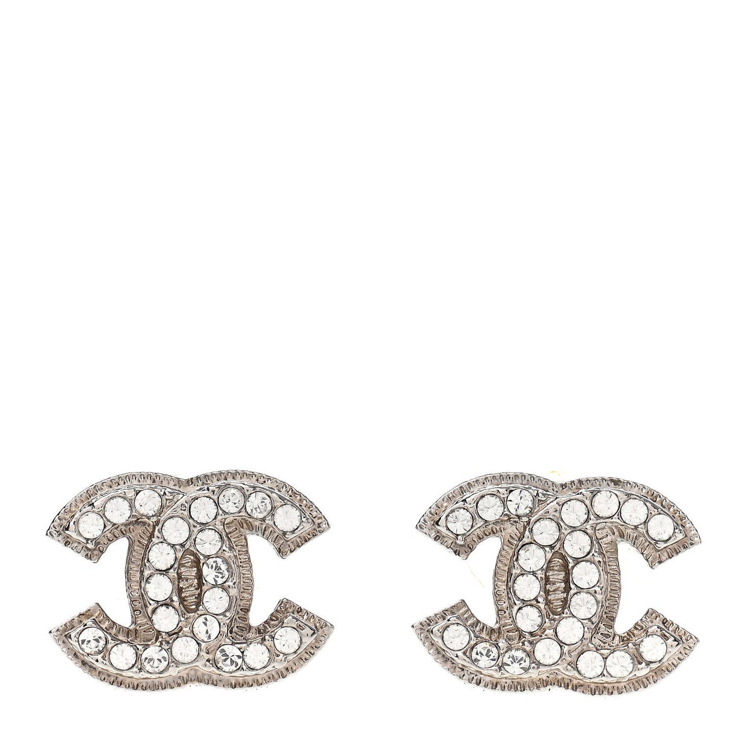 Crystal Mini Timeless CC Earrings Silver