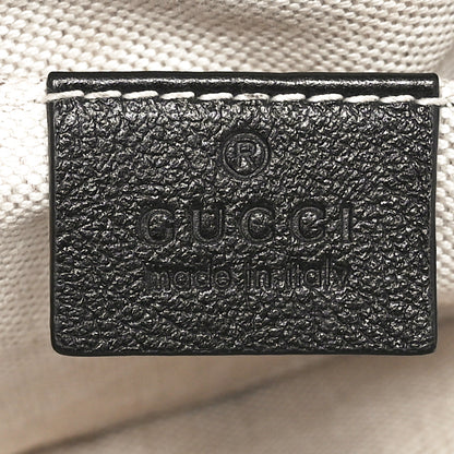 Gucci Raffia Azalea Calfskin Crochet Flower Small GG Marmont Shoulder Bag Natural Ecru Black 5 of 9