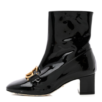 Gucci Vernice GG Victoire 55mm Ankle Boots 37 Black 1 of 13