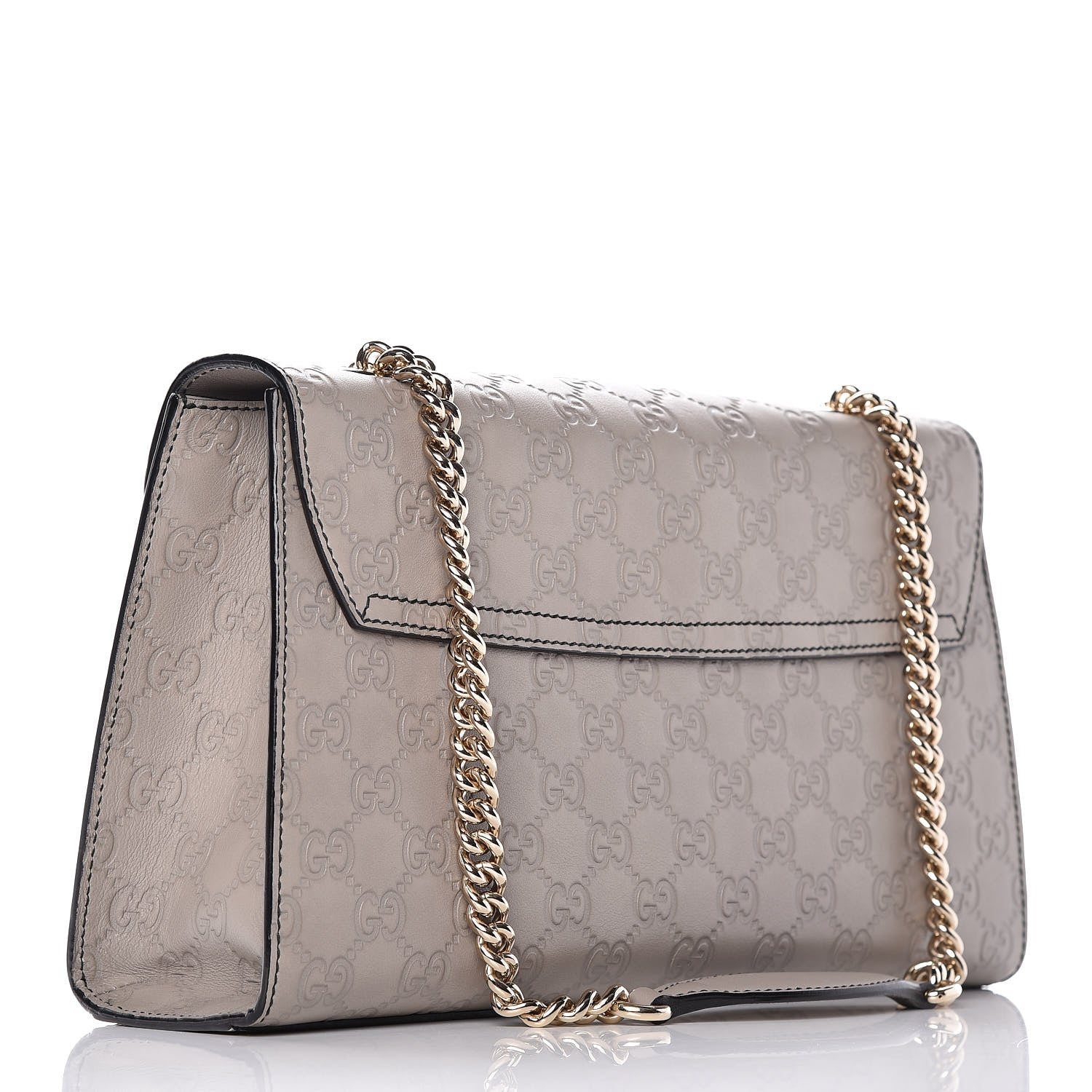Gucci Soft Guccissima Medium Emily Chain Shoulder Bag Storm Grey 3 of 9