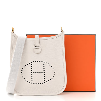 Hermes Taurillon Clemence Amazone Evelyne TPM Gris Pale 11 of 11