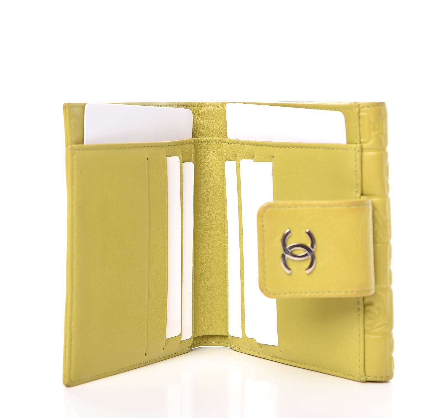 Chanel Lambskin Precious Symbols French Flap Wallet Light Green 5 of 14