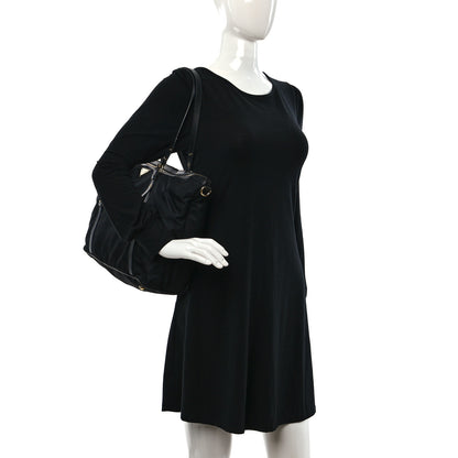 Prada Saffiano Tessuto Nylon Shopping Tote Black 2 of 8