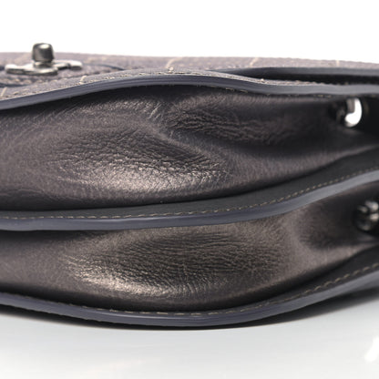 Chanel Metallic Calfskin Small Coco Twin Flap Dark Grey 9 of 9