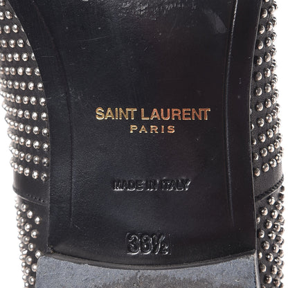 Saint Laurent Calfskin Metal Eyelet LuLu Richelieu Metal Eyelet Lace Up Oxfords 38.5 Black 8 of 14