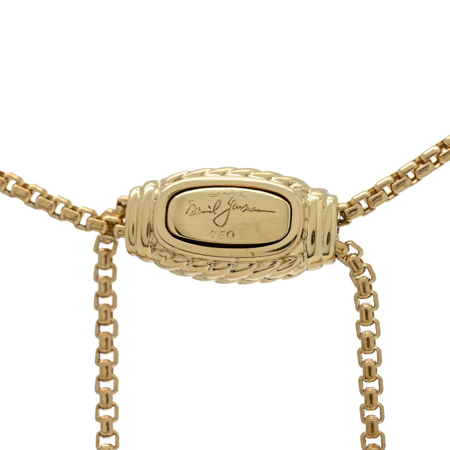 18K Yellow Gold Diamond Tempo Pendant Necklace