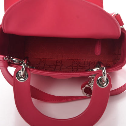 Christian Dior Lambskin Cannage Mini Lady Dior Fuchsia 5 of 13