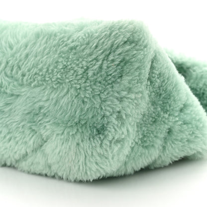 Saint Laurent Merino Shearling Lambskin Quilted Small Loulou Puffer Monogram Chain Satchel Iced Mint 10 of 11