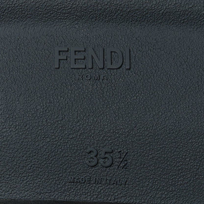 Fendi Stretch Yarn FF Stiff Band Rockoko Sneakers 35.5 Black White Tobacco 6 of 7