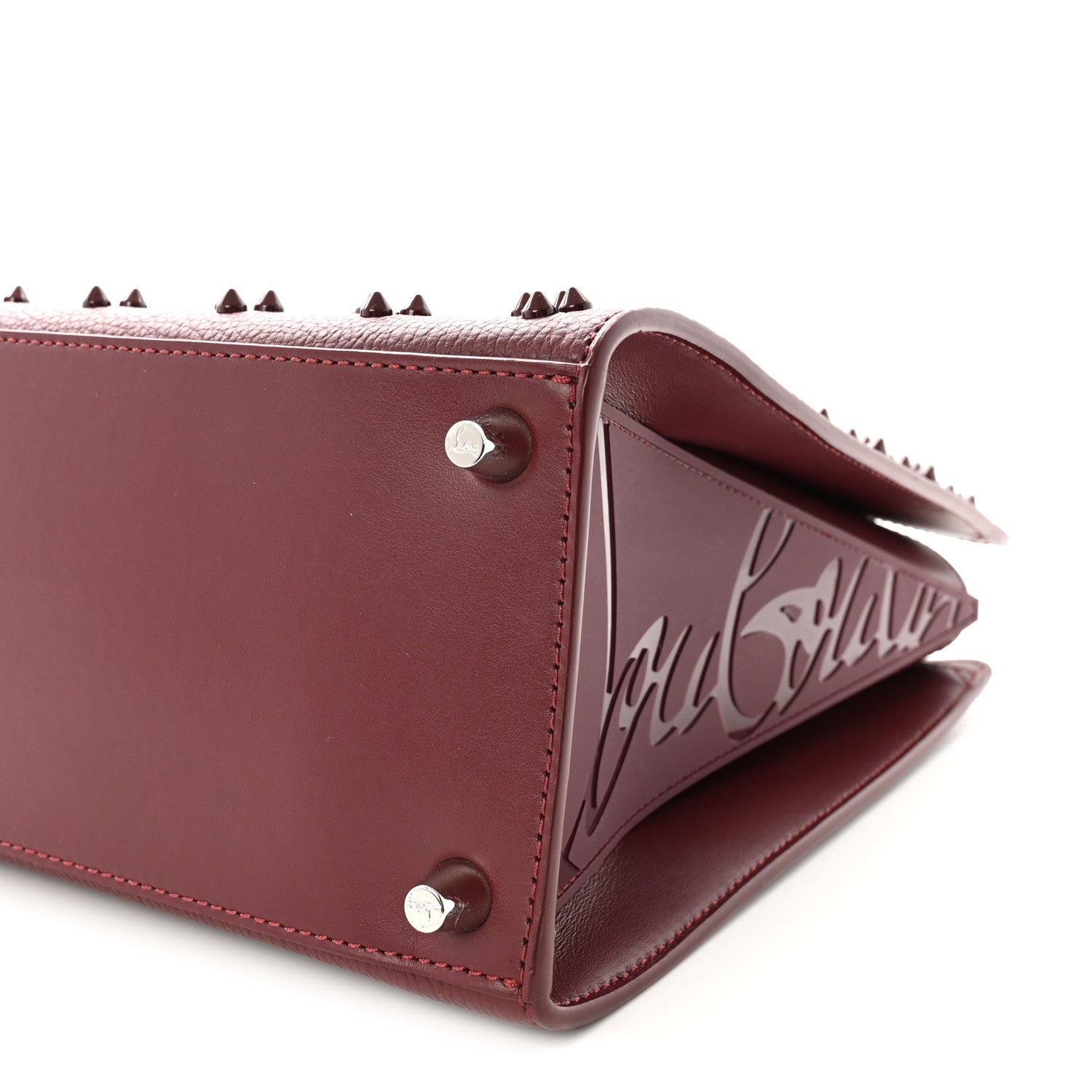 Christian Louboutin Calfskin Spikes Loubinthesky Medium Paloma Bordeaux 10 of 10