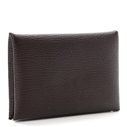 Hermes Chevre Mysore Verso Calvi Card Case Rouge Sellier Bleu Electrique 3 of 8