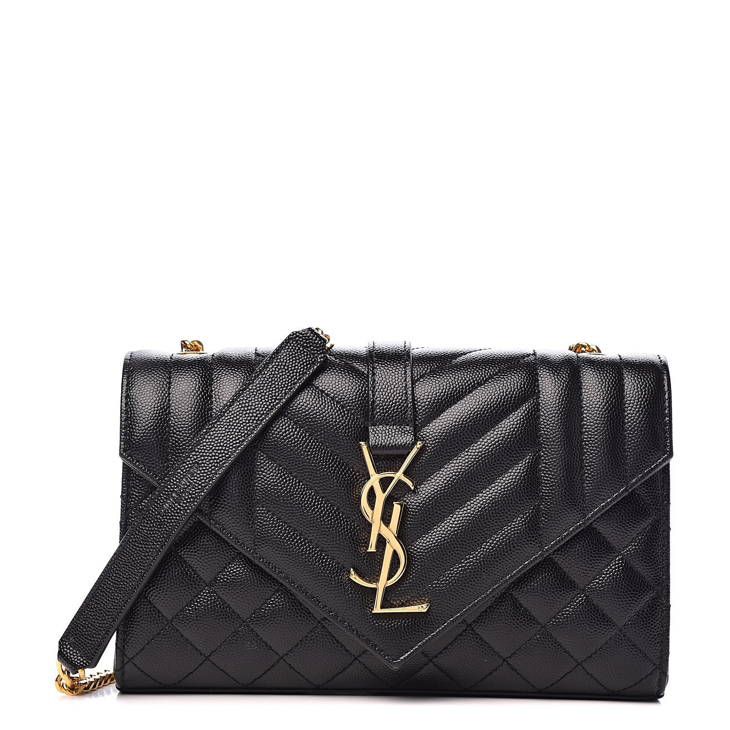 Saint Laurent Grain De Poudre Textured Mixed Matelasse Triquilt Small Monogram Satchel Black 1 of 10