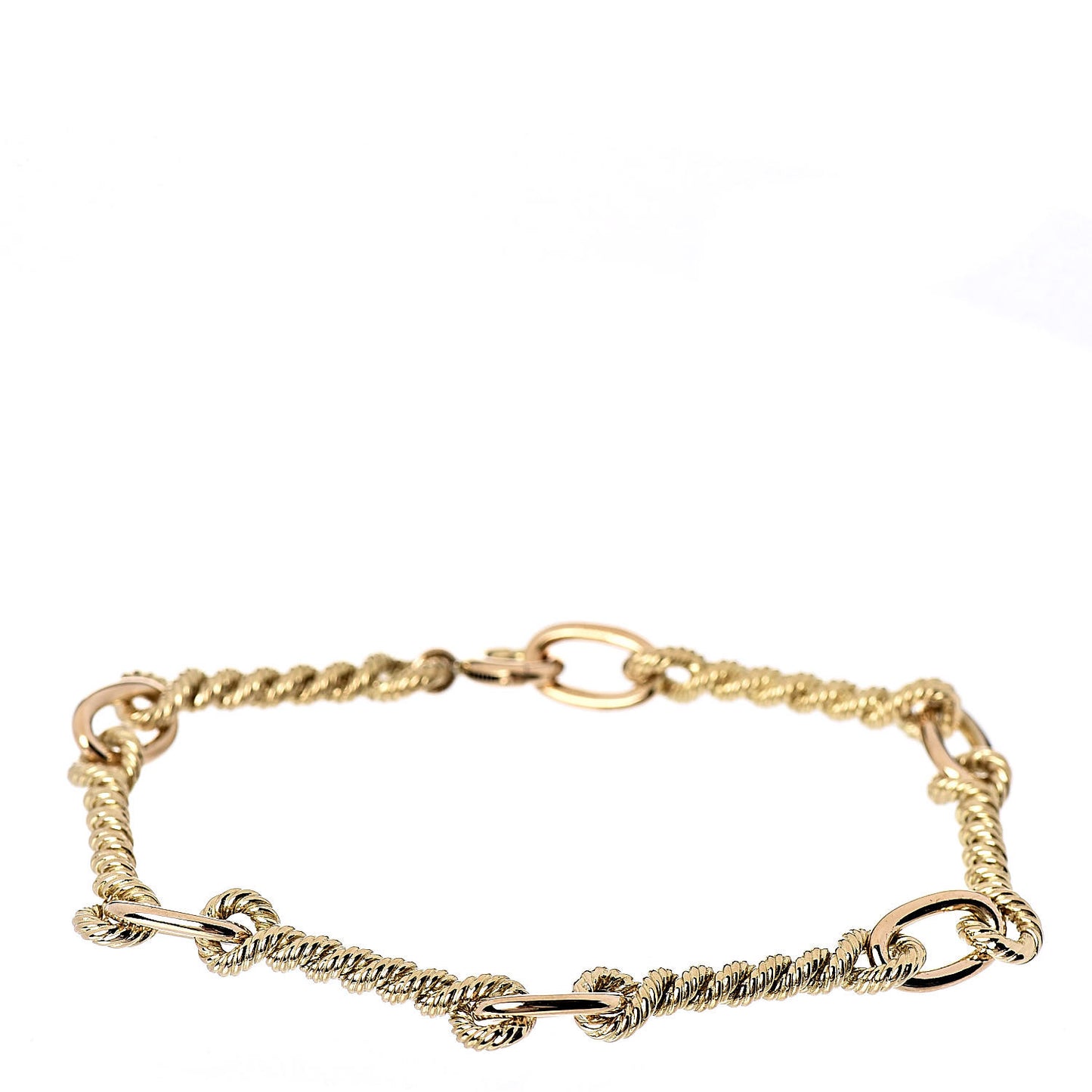 18K Yellow Gold Twist Rope Bracelet