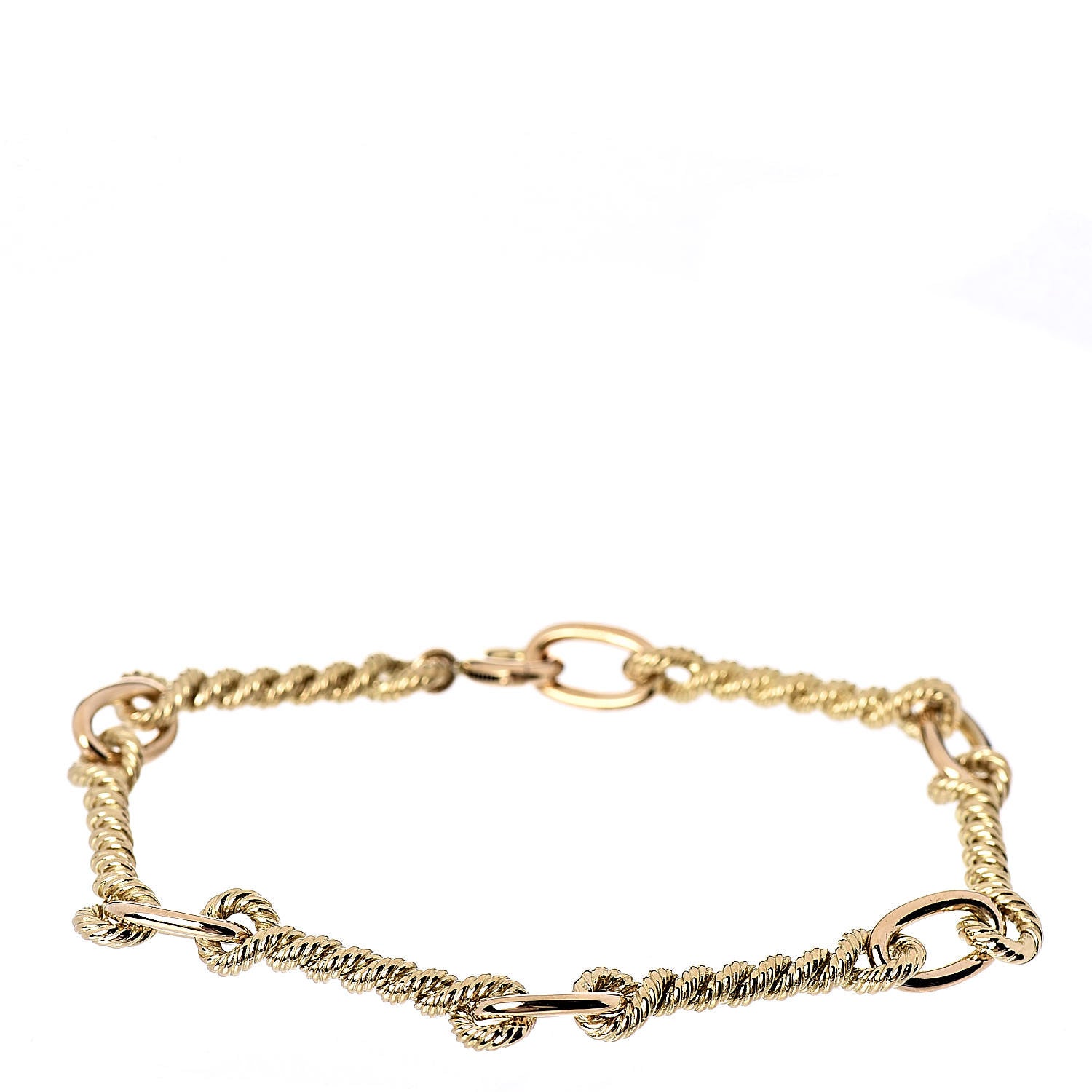 Tiffany 18K Yellow Gold Twist Rope Bracelet 1 of 4