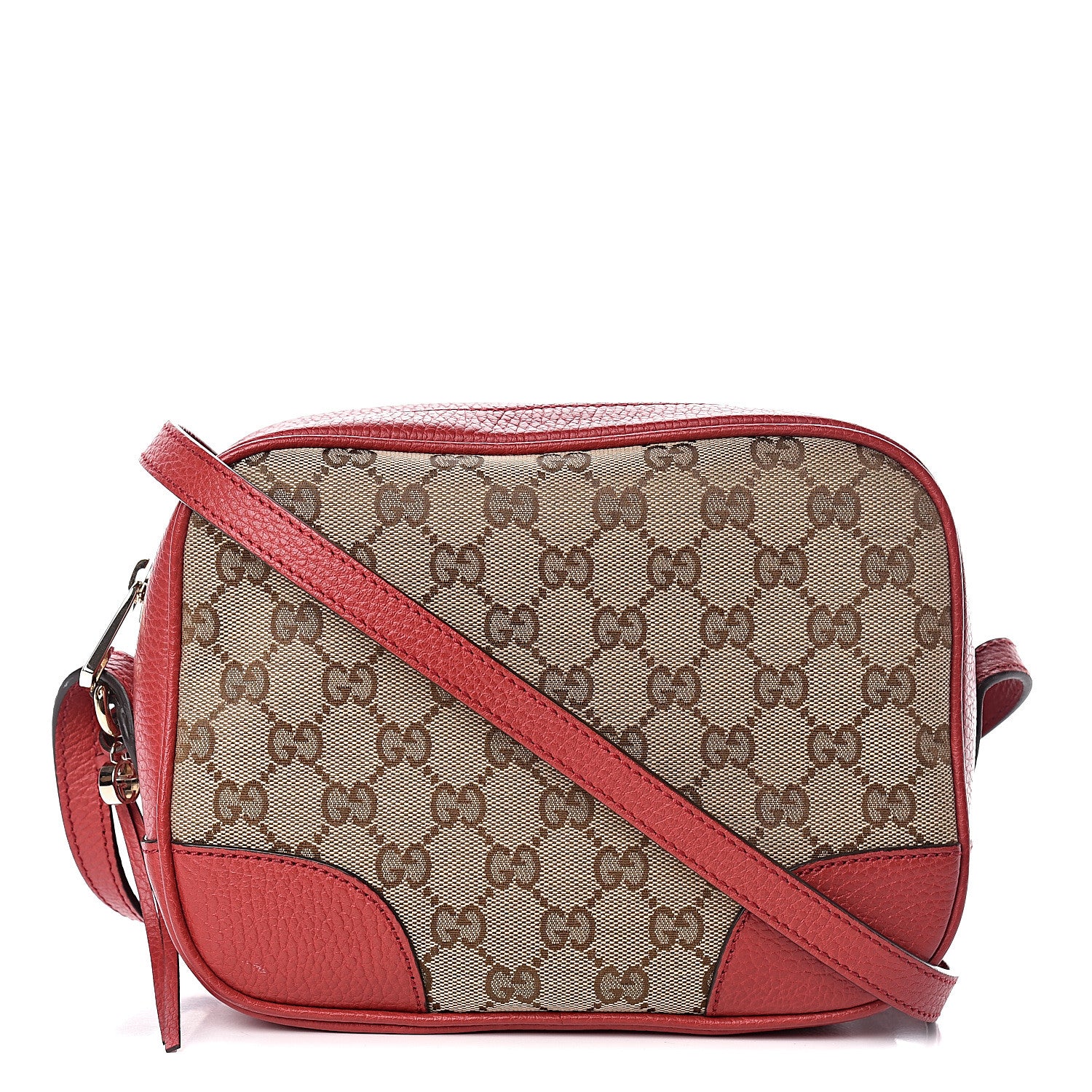 Gucci Monogram Mini Bree Messenger Bag Red 1 of 10
