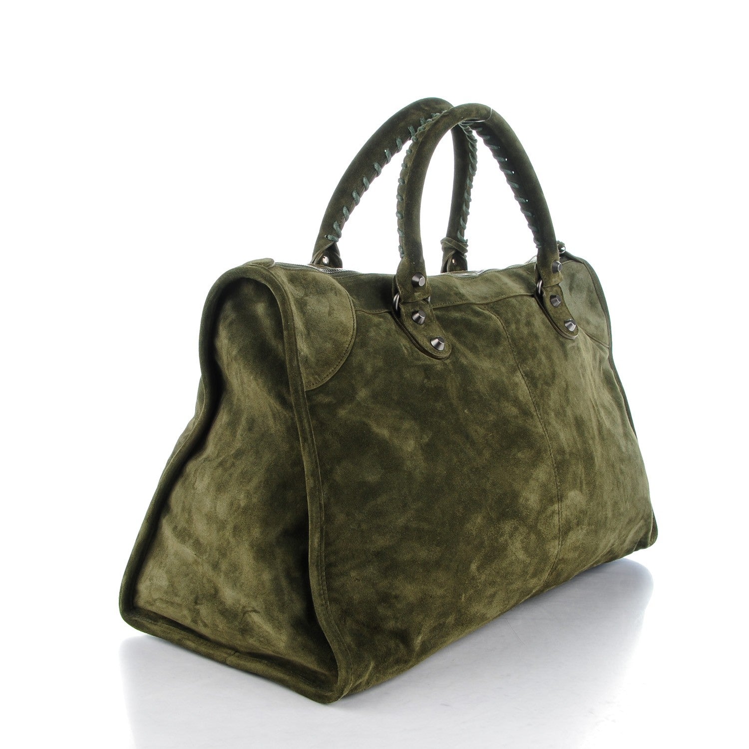 Balenciaga Baby Daim Suede Classic Hardware Work Vert Militaire 3 of 8