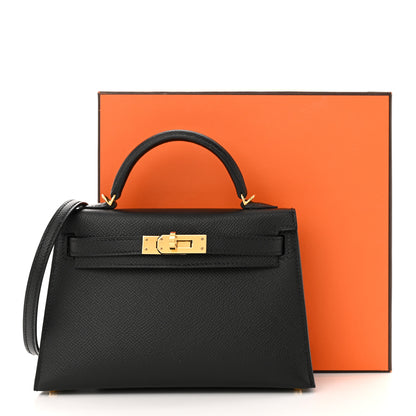 Hermes Epsom Mini Kelly Sellier 20 Black 11 of 11