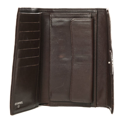 Chanel Lambskin Quilted Large Flap Wallet Dark Brown 5 of 30