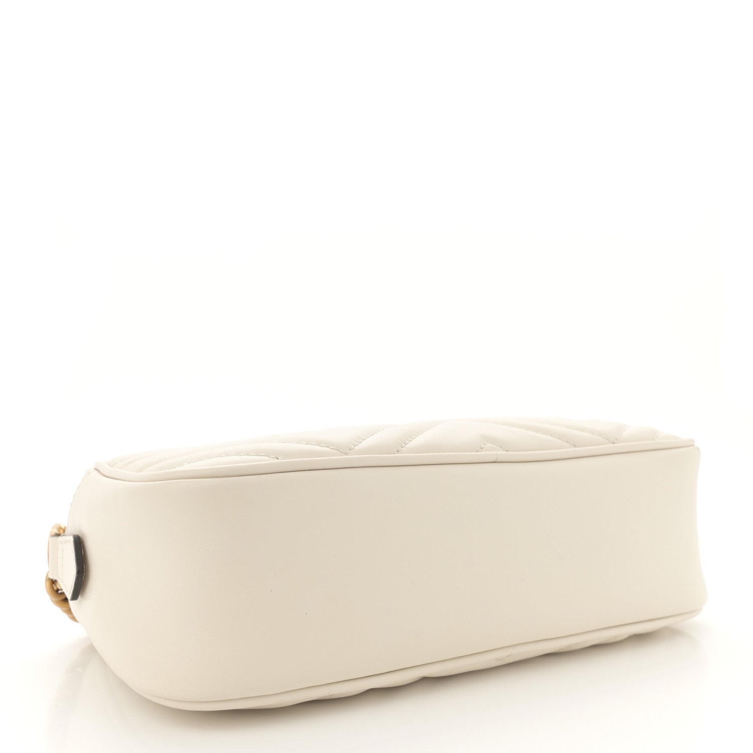 Gucci Calfskin Matelasse Small GG Marmont Chain Shoulder Bag White 4 of 11