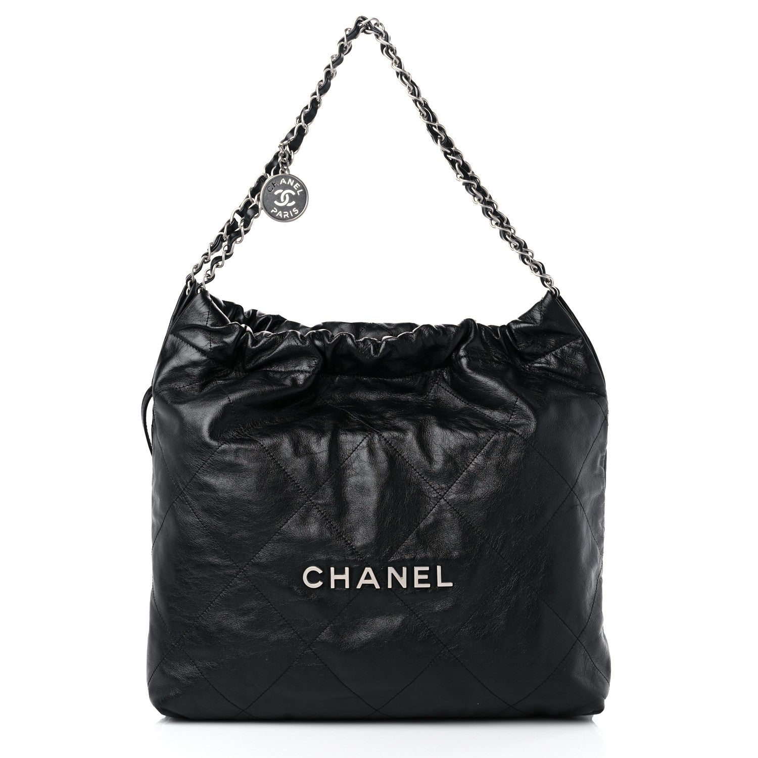 Chanel Shiny Calfskin Quilted Chanel 22 Black 3 of 11