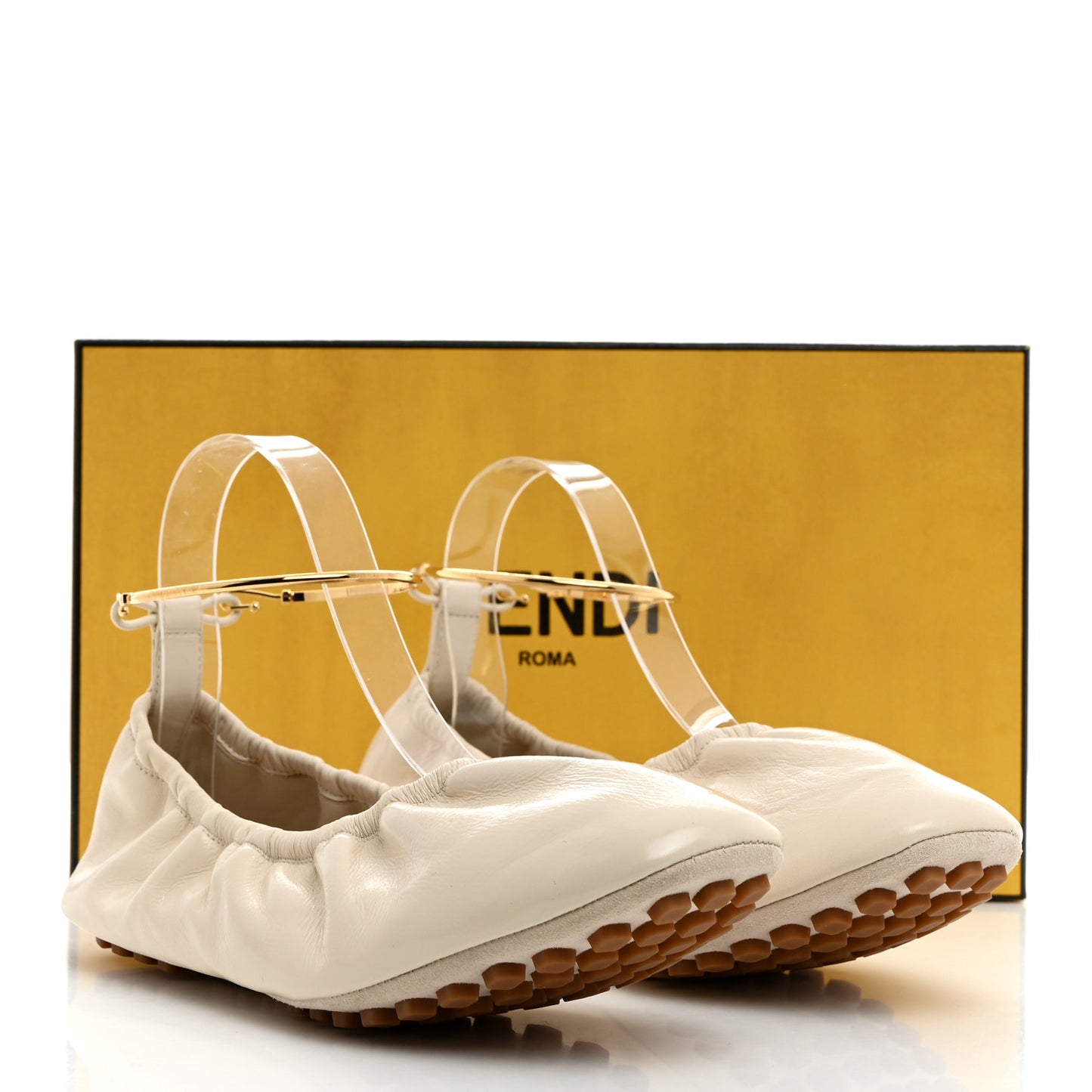 Vitello Filo Ballerina Flats 38.5 Shell