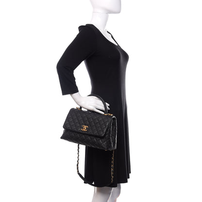 Chanel Caviar Quilted Small Coco Handle Flap Black 3 of 10