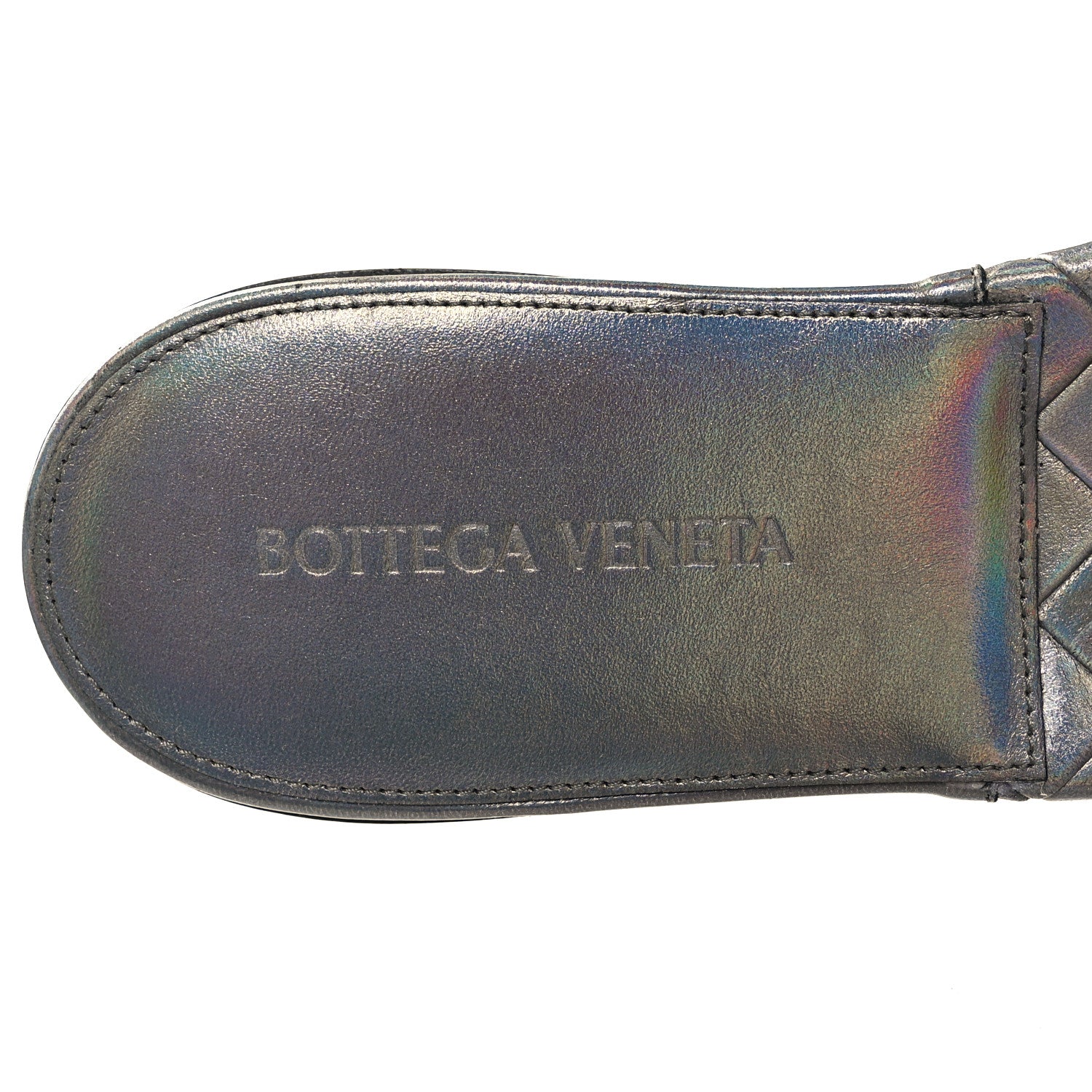 Bottega Veneta Laser Nappa Maxi Intrecciato Lido Flat Sandals 40 Oyster 7 of 7