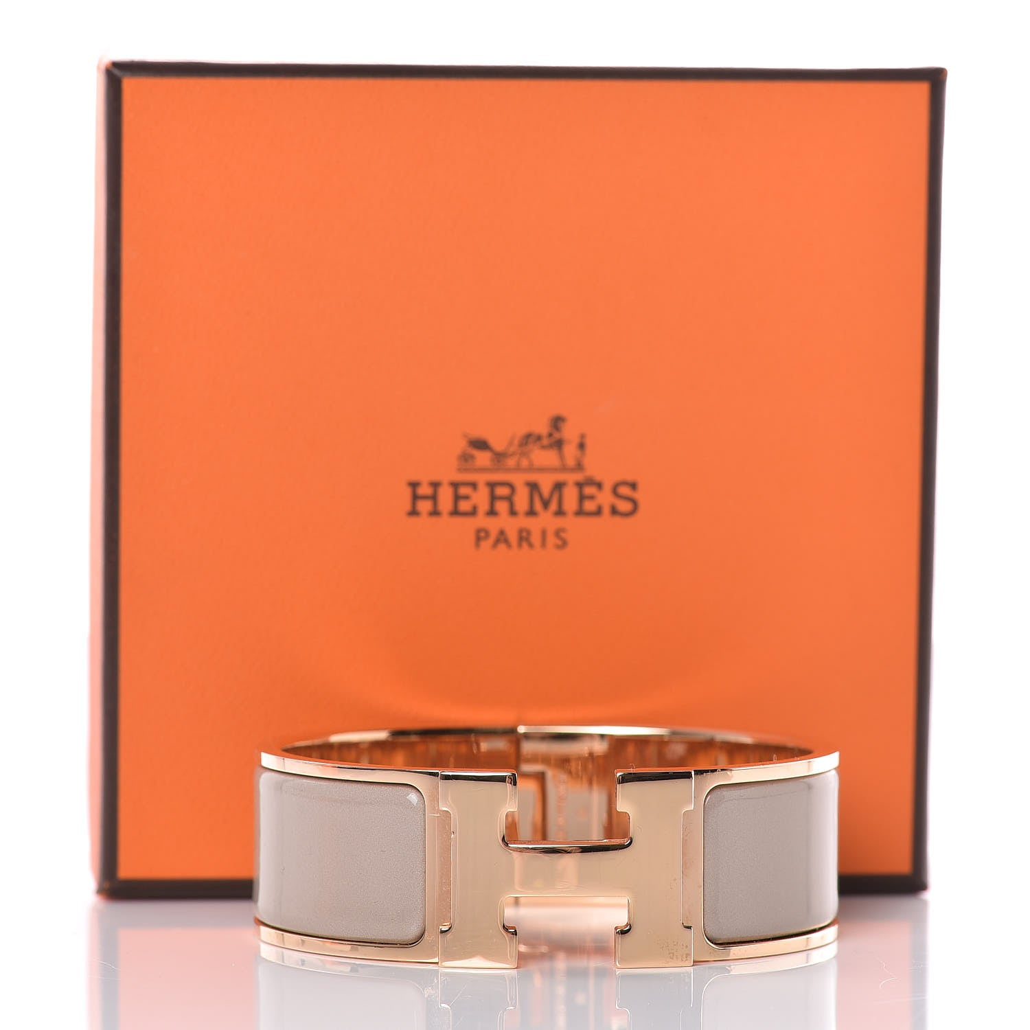 Hermes Enamel Wide Clic Clac H Bracelet PM Marron Glace 7 of 7